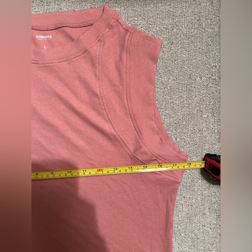 Sonoma Stretch Rib Shell Tank Top - Picture 9 of 10